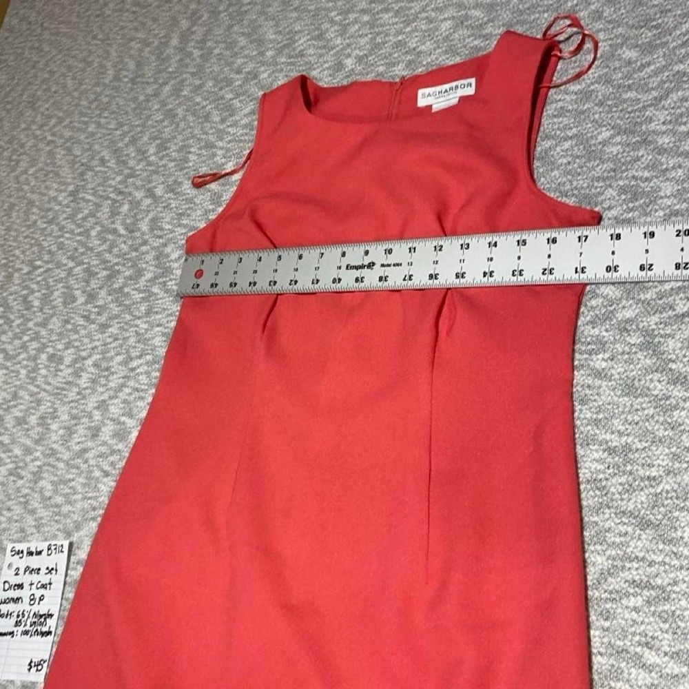 Sag Harbor 2 Piece Set pink Dress + blazer Women 8P. SKU-B712#sagharbor